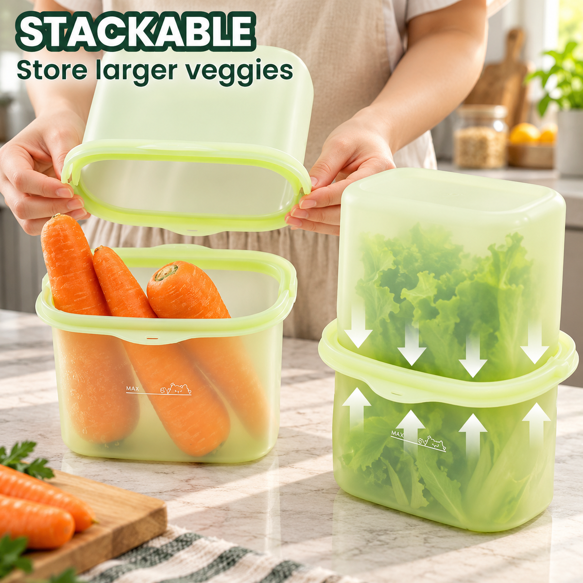 FreshKeep — 4 Pack Silicone Food Storage Bags